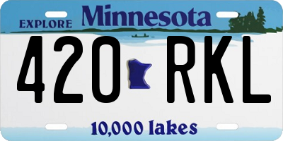 MN license plate 420RKL