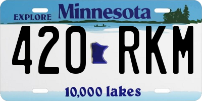 MN license plate 420RKM