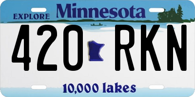 MN license plate 420RKN