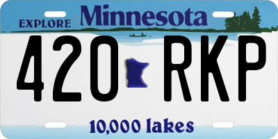 MN license plate 420RKP