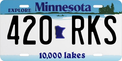 MN license plate 420RKS