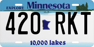 MN license plate 420RKT