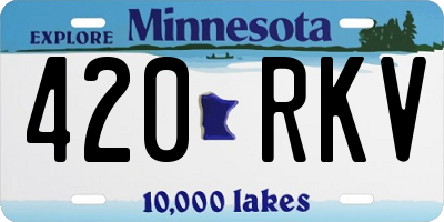 MN license plate 420RKV
