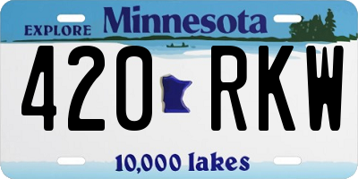 MN license plate 420RKW