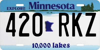 MN license plate 420RKZ