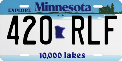 MN license plate 420RLF