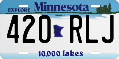 MN license plate 420RLJ