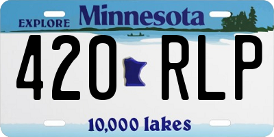 MN license plate 420RLP