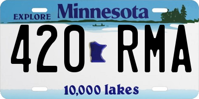 MN license plate 420RMA