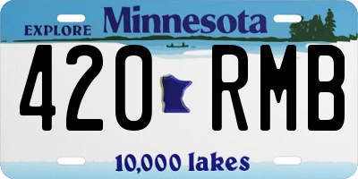 MN license plate 420RMB