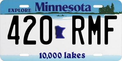 MN license plate 420RMF