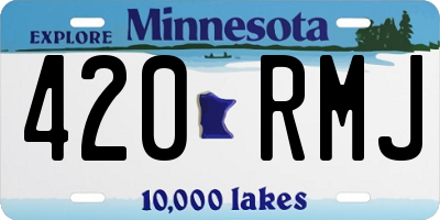MN license plate 420RMJ