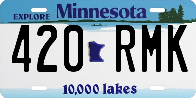 MN license plate 420RMK