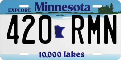 MN license plate 420RMN