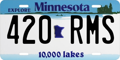 MN license plate 420RMS