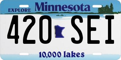 MN license plate 420SEI