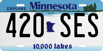 MN license plate 420SES