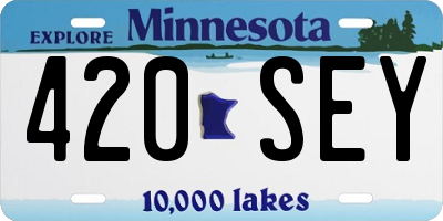 MN license plate 420SEY