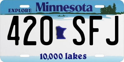 MN license plate 420SFJ