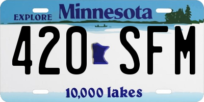 MN license plate 420SFM