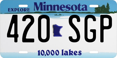 MN license plate 420SGP
