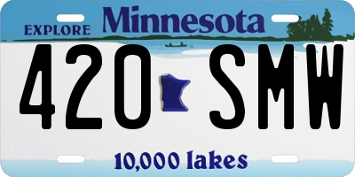 MN license plate 420SMW