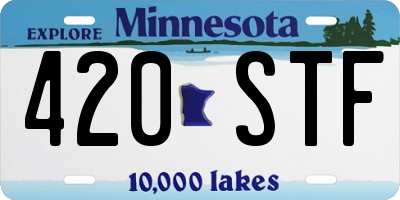 MN license plate 420STF