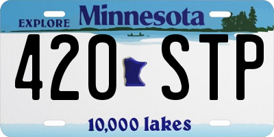 MN license plate 420STP