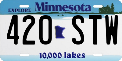 MN license plate 420STW