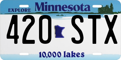 MN license plate 420STX