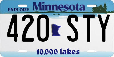 MN license plate 420STY