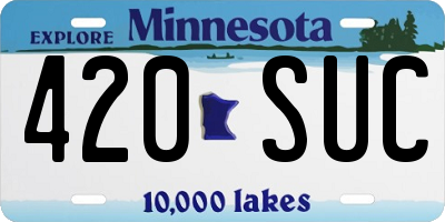 MN license plate 420SUC