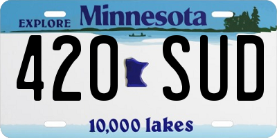 MN license plate 420SUD