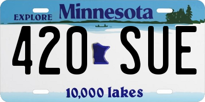 MN license plate 420SUE
