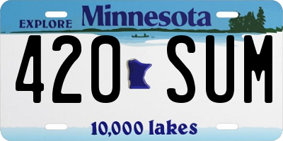 MN license plate 420SUM