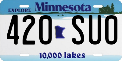 MN license plate 420SUO