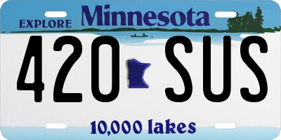 MN license plate 420SUS