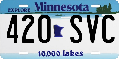 MN license plate 420SVC