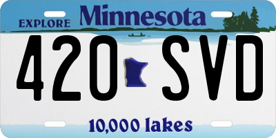 MN license plate 420SVD