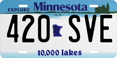 MN license plate 420SVE