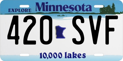 MN license plate 420SVF