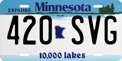 MN license plate 420SVG