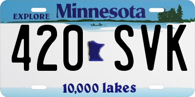 MN license plate 420SVK