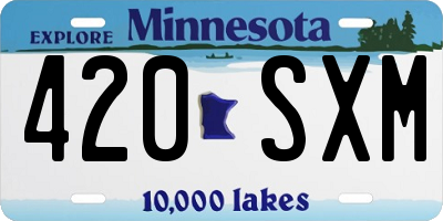 MN license plate 420SXM
