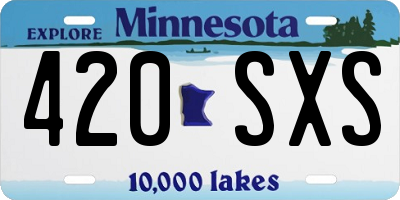 MN license plate 420SXS