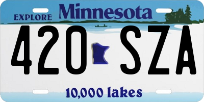 MN license plate 420SZA