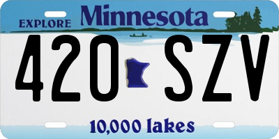 MN license plate 420SZV