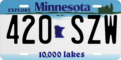 MN license plate 420SZW