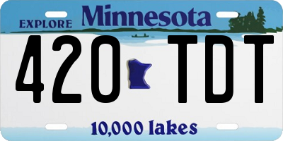 MN license plate 420TDT