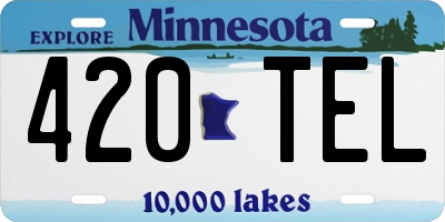 MN license plate 420TEL
